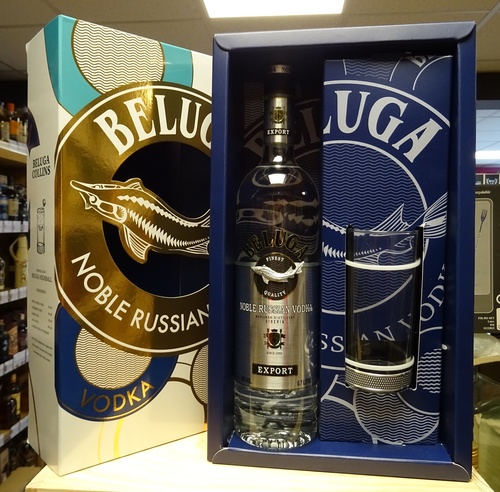 COFFRET BELUGA NOBLE HIGH BALL 1 BOUTEILLE 70 CL + 1 VERRE 