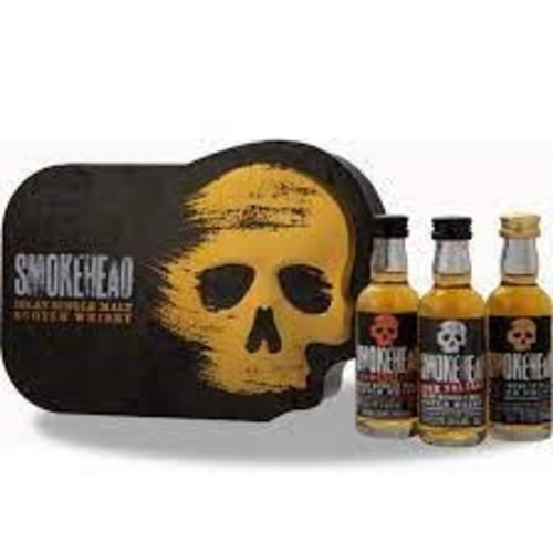 COFFRET WHISKY SMOKEHEAD TETE DE MORT 3x5 CL 49%