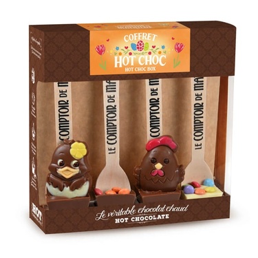 Coffret 4 Hot Chocolate Printemps Avec Sujets Assortis 4 X 30 G