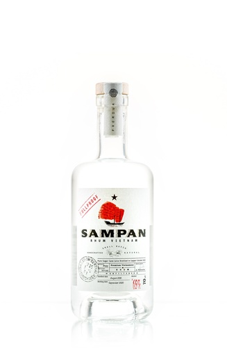 RHUM VIETNAM SAMPAN BLANC 65% OVERPROOF SOUS ETUI 70 CL