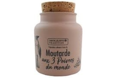 Moutarde Aux Trois Poivres Du Monde 110 G