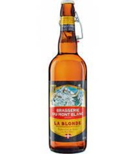 BIERE BRASSERIE DU MONT-BLANC BLONDE 75 CL SANS GLUTEN 5.8%