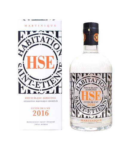 RHUM AGRICOLE MARTINIQUE BLANC HSE CUVEE L'AN 2016- 50% 70CL